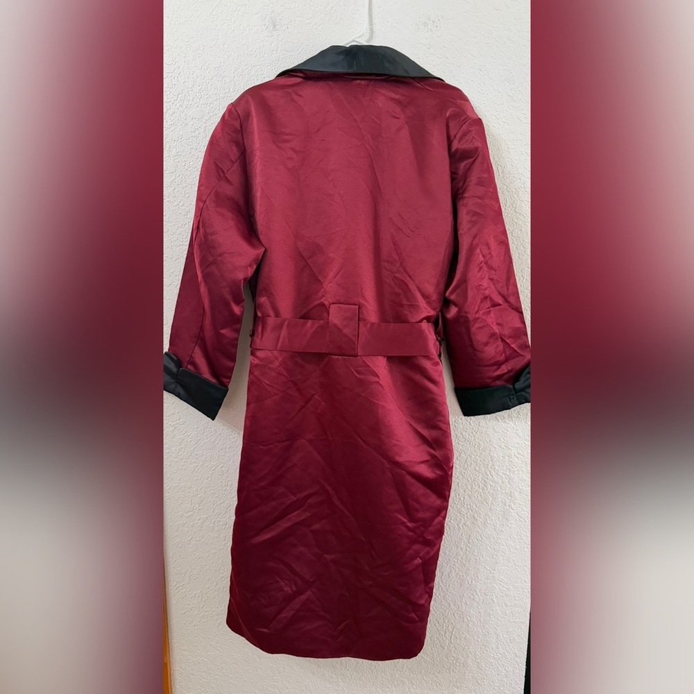 Duke & Digham Vintage Men's Satin Smoking Robe Jacket - Picture 6 of 14